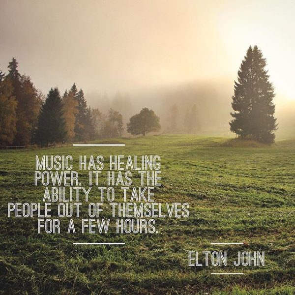 Music has healing power. It has the ability to take people out of
